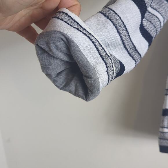 Oversized Breton Stripe Anorak Nautical Preppy Coat Jacket Women's XS - Picture 5 of 16